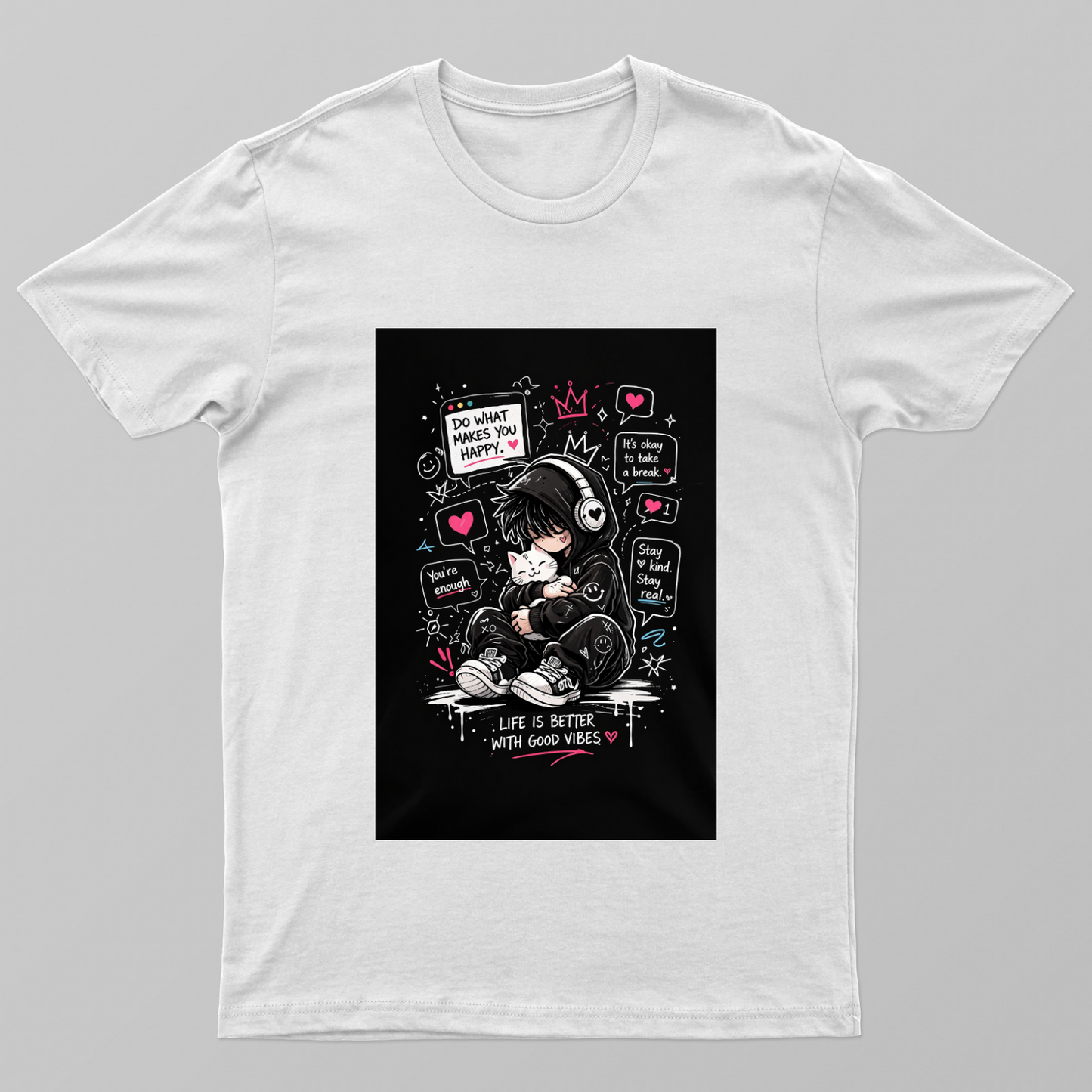 Good vibes only Unisex T-shirt by Inah