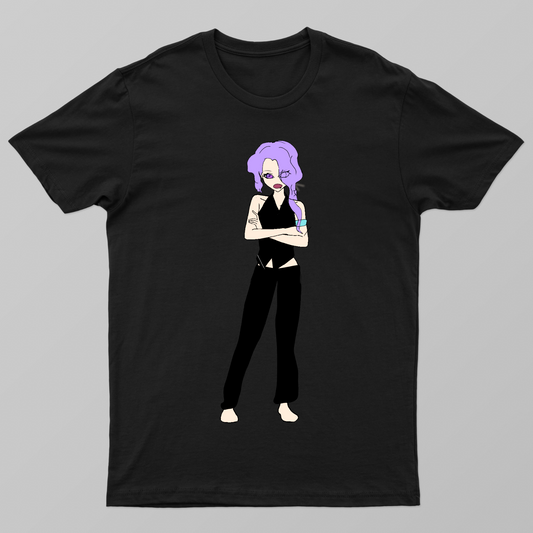 Angry girl Unisex T-shirt by Paul Rapsang