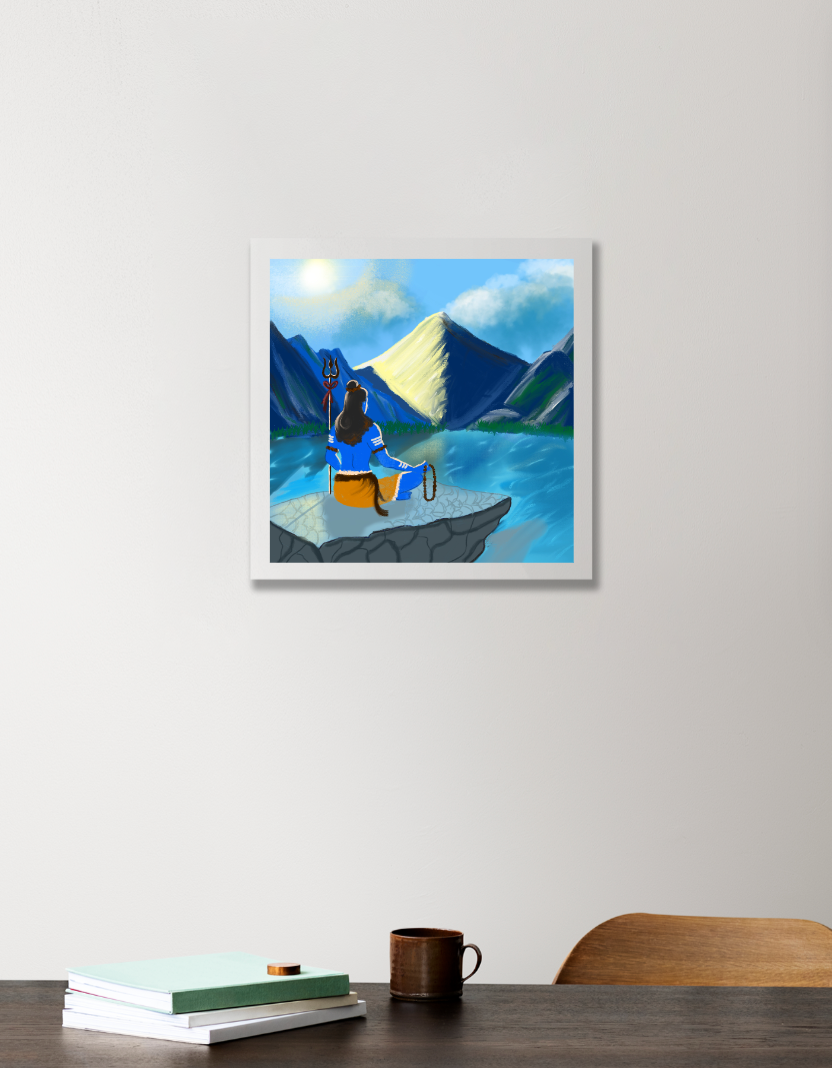 Shiva Acrylic Square Poster by Dhivya