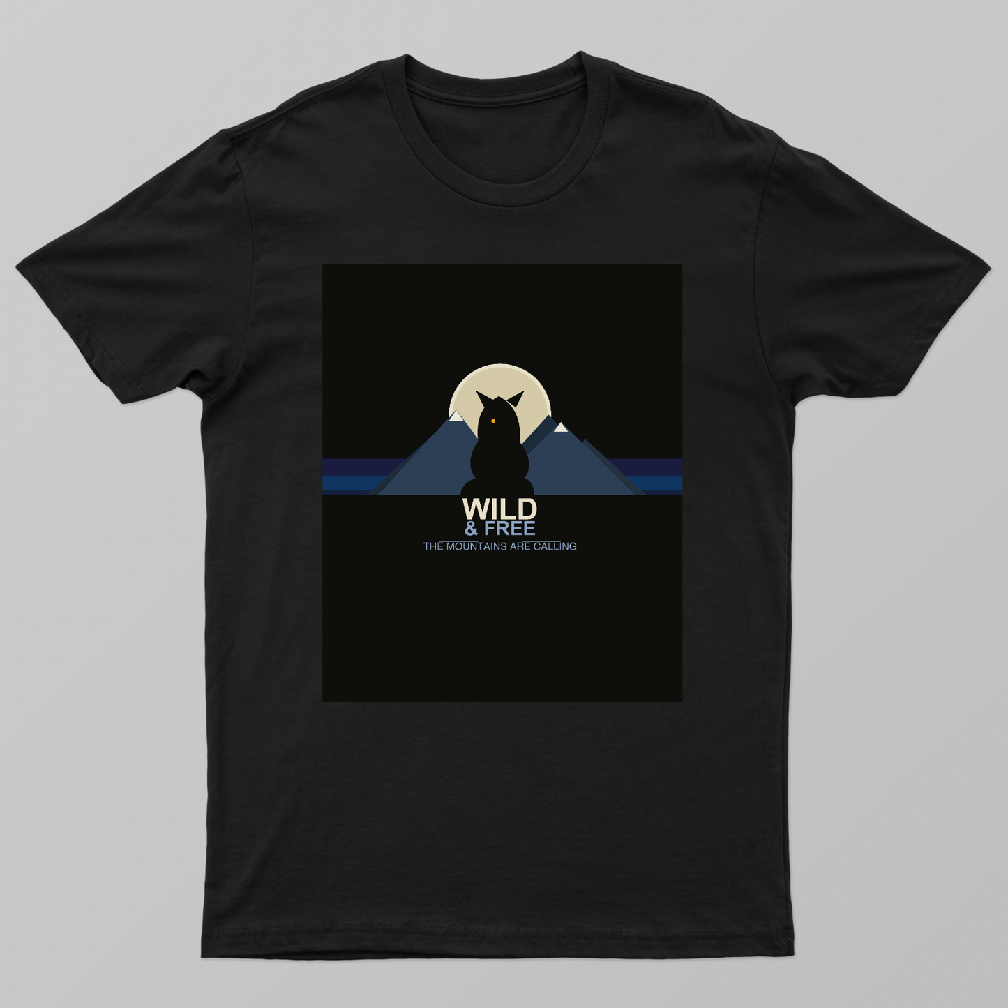 Wild & Free (Mountain Wolf) Unisex T-shirt by Udhayakumar Yacob