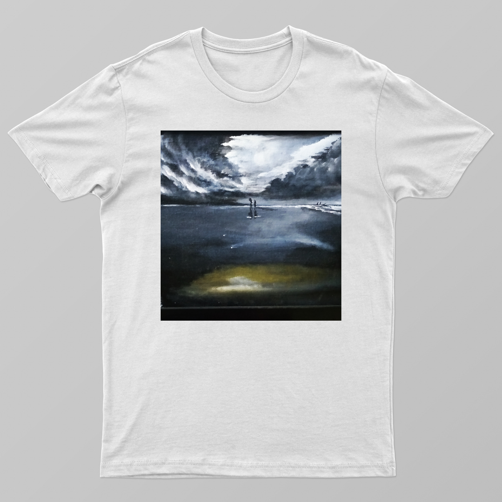 Minimal monsoon design Unisex T-shirt by Mainak Chakrabortty 