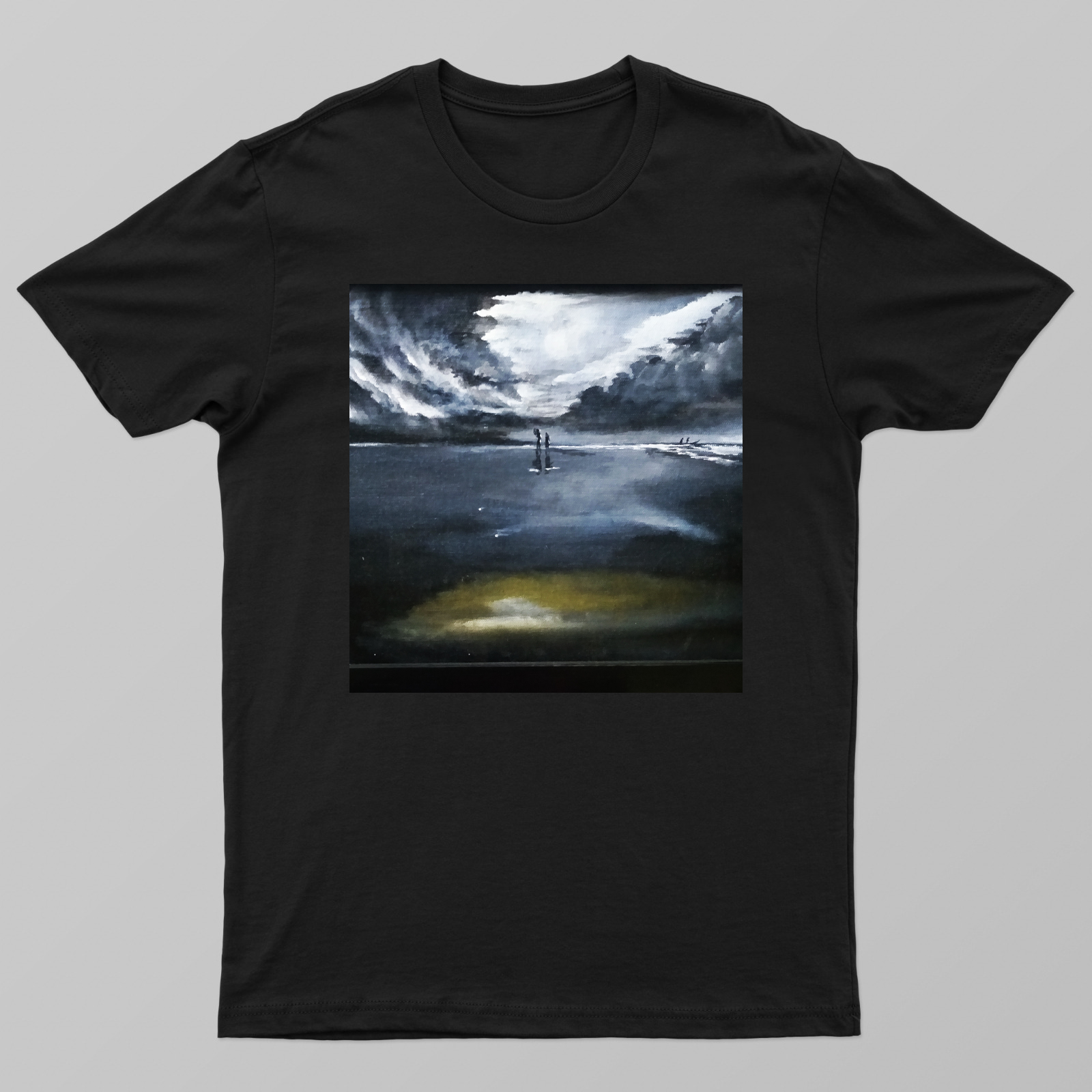 Minimal monsoon design Unisex T-shirt by Mainak Chakrabortty 