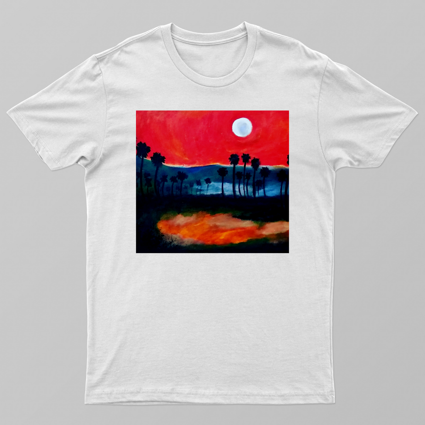 Minimal moonscape Unisex T-shirt by Mainak Chakrabortty 