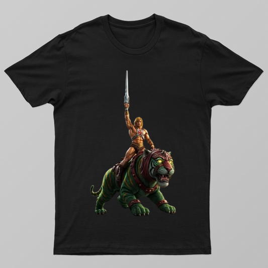 He-Man and Battlecat Unisex T-shirt by Sumi Barua