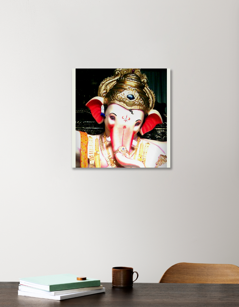 Ganesha Acrylic Square Poster by Prajapati Avi Hitesh.