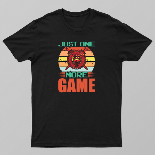 Just One More Game – Gamer Skull Shirt, Retro Gaming Tee, Funny Gaming Quote T-Shirt Unisex T-shirt by Udhayakumar Yacob