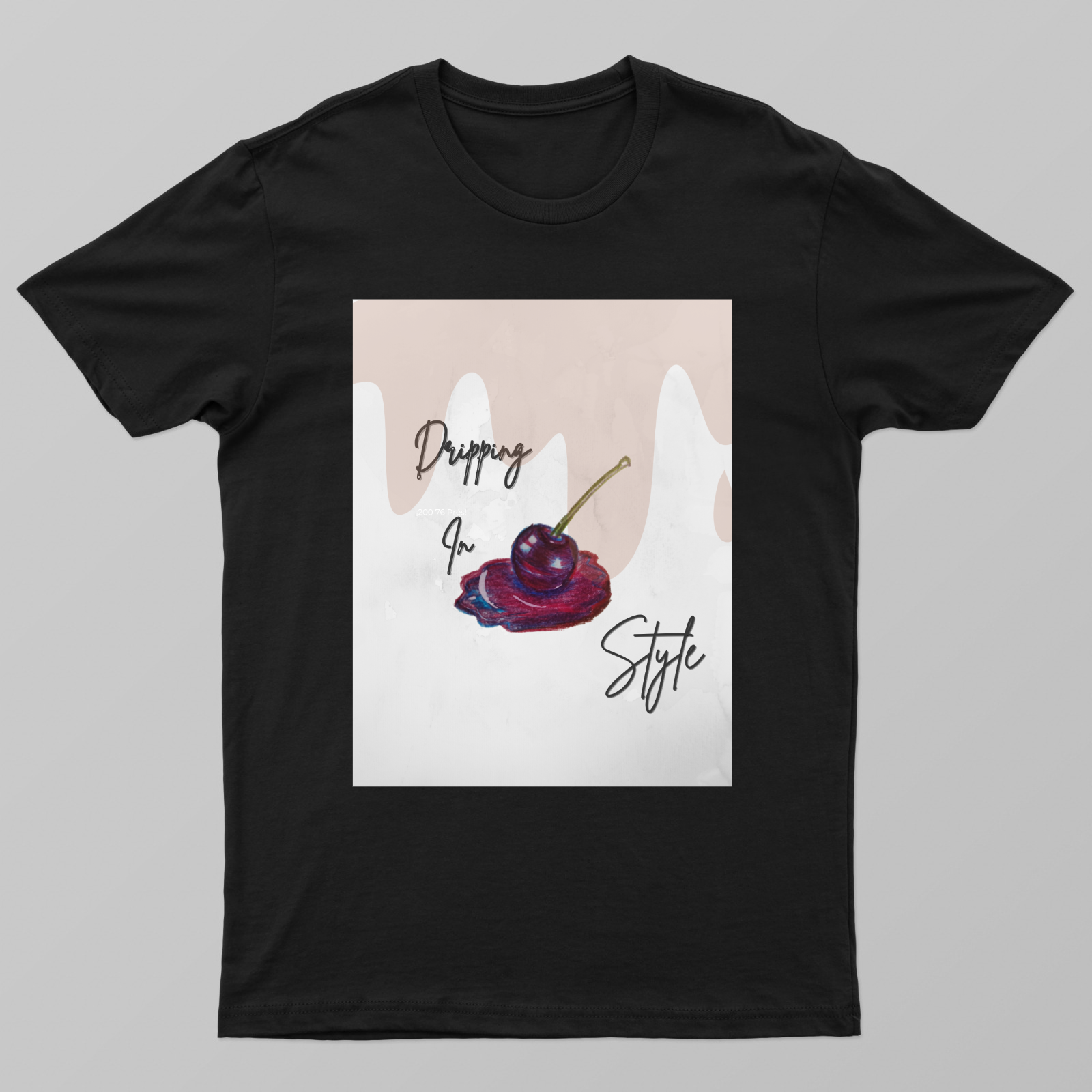 Dripping cherry Unisex T-shirt by Dinesha