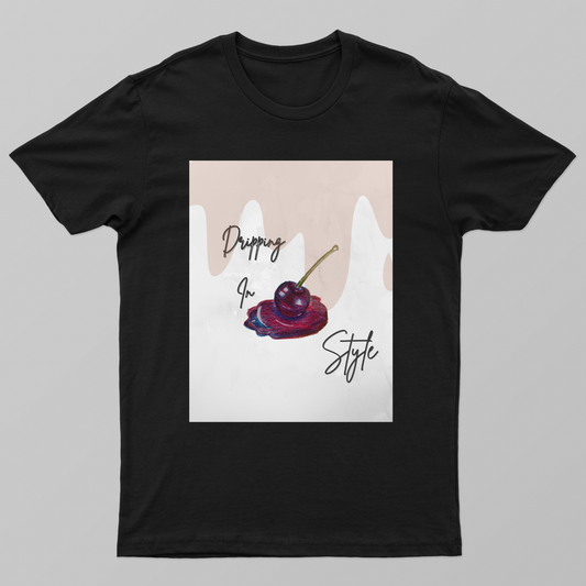 Dripping cherry Unisex T-shirt by Dinesha