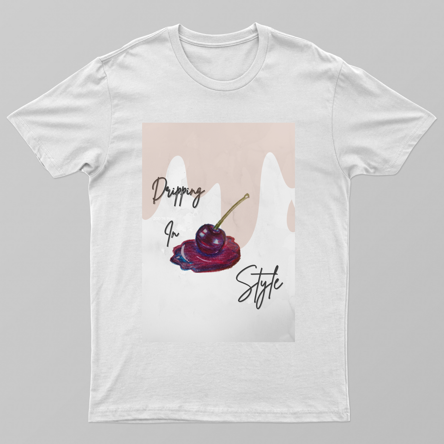 Dripping cherry Unisex T-shirt by Dinesha