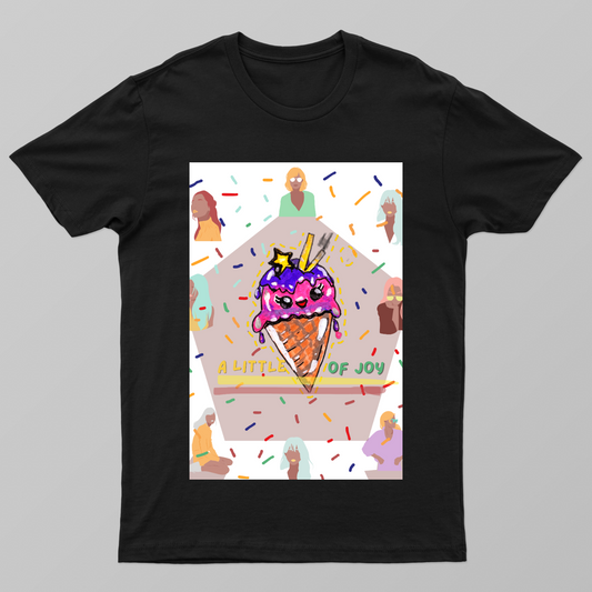 Happy scoops Unisex T-shirt by Dinesha