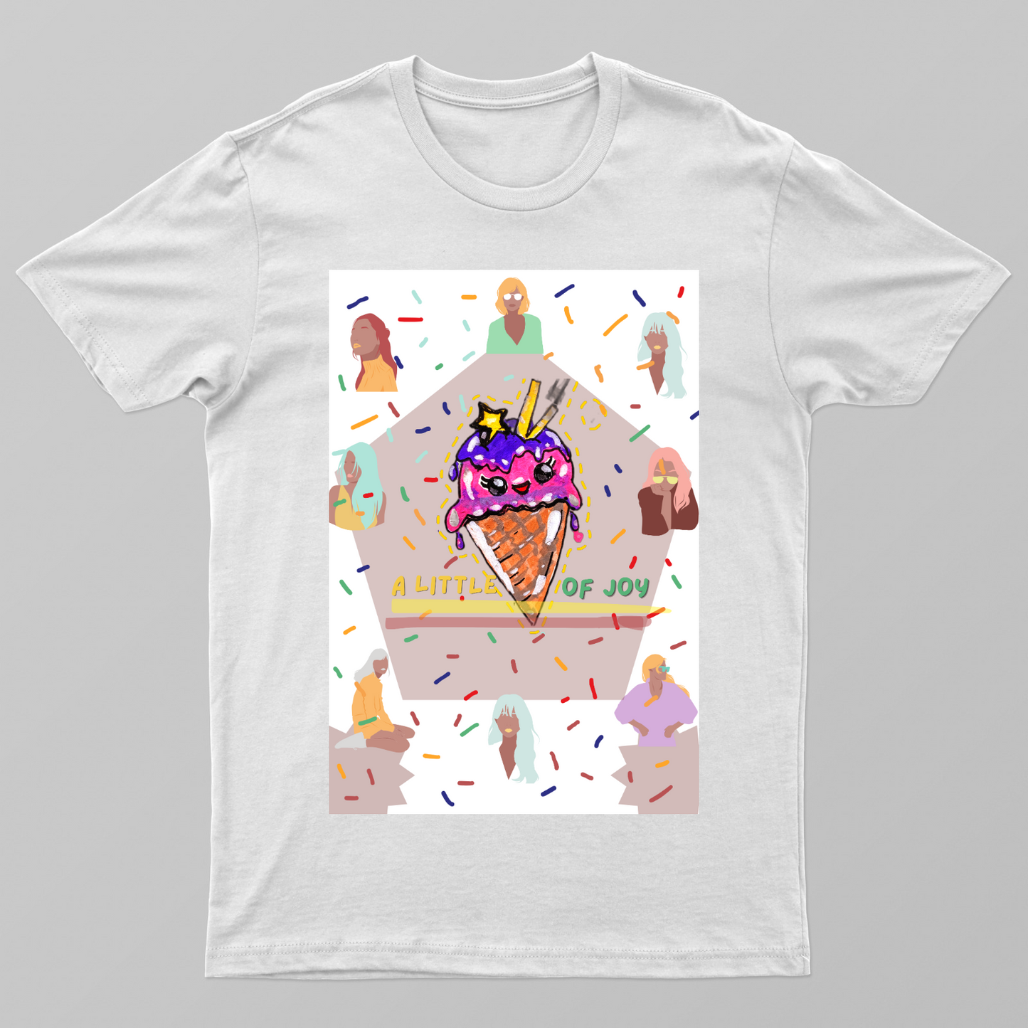 Happy scoops Unisex T-shirt by Dinesha