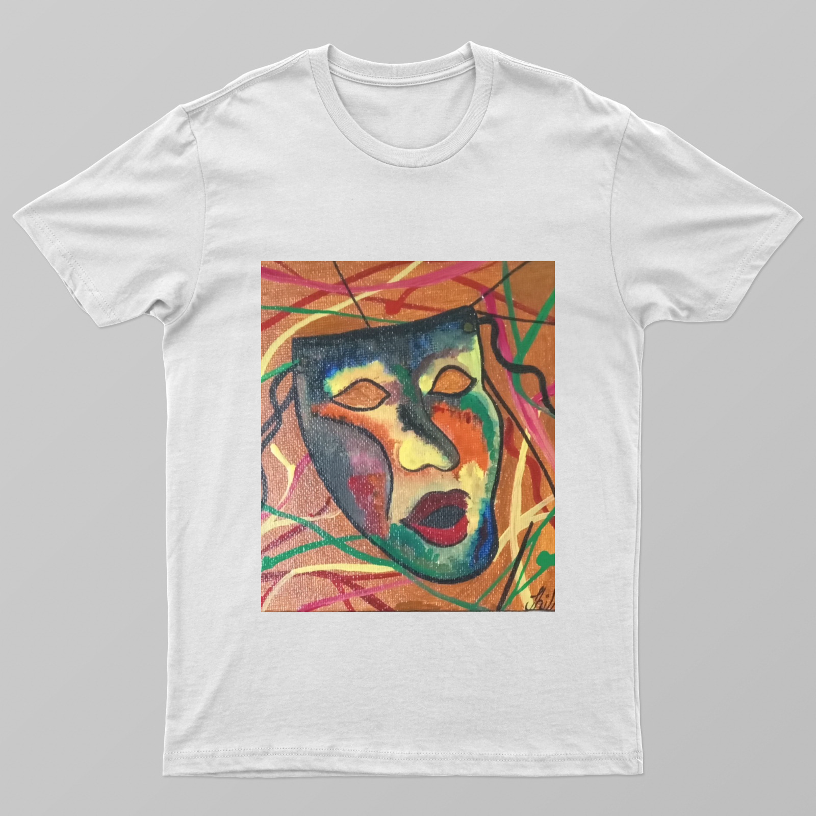 Face mask design Unisex T-shirt by Veerupaksh 