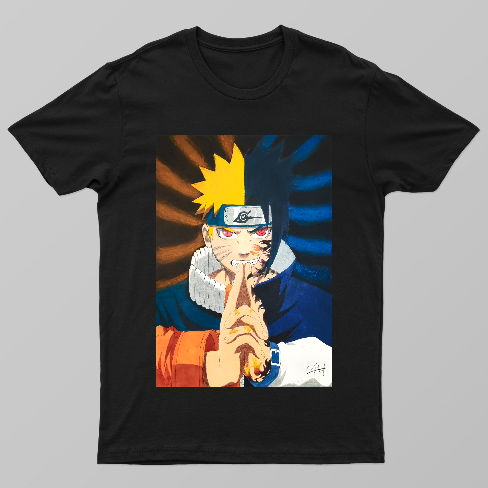 Naruto and sasuke Unisex T-shirt by Atul