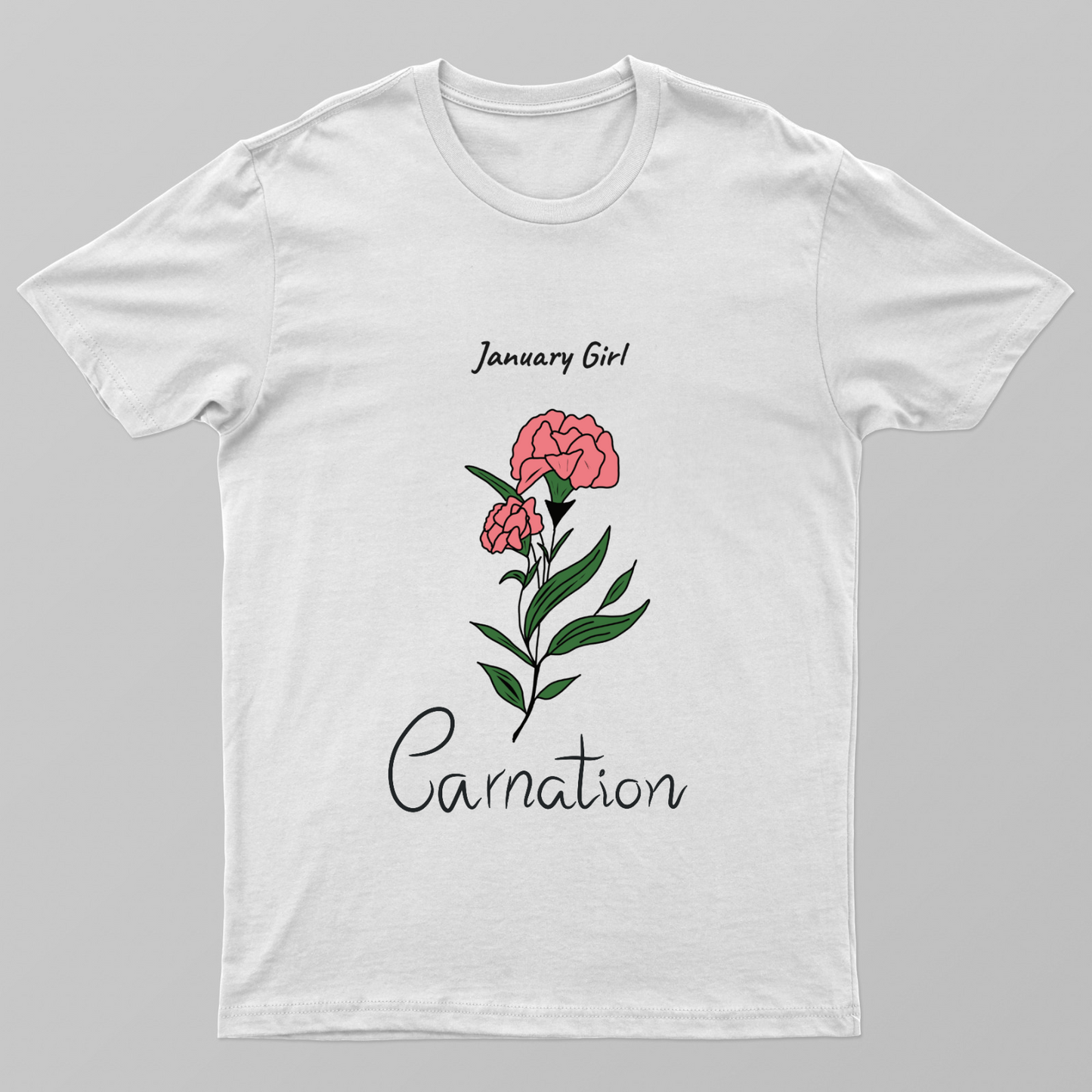 January Girl Flower Unisex T-shirt by Zera