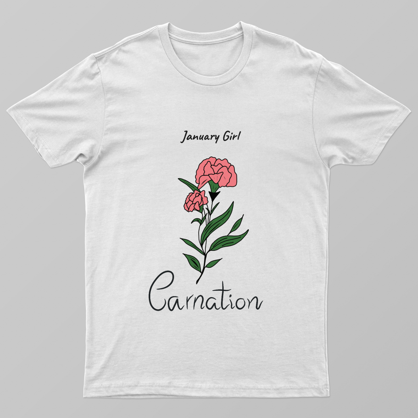 January Girl Flower Unisex T-shirt by Zera