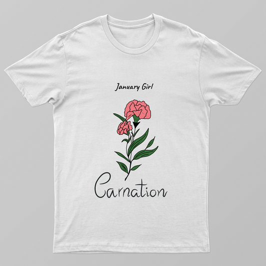 January Girl Flower Unisex T-shirt by Zera