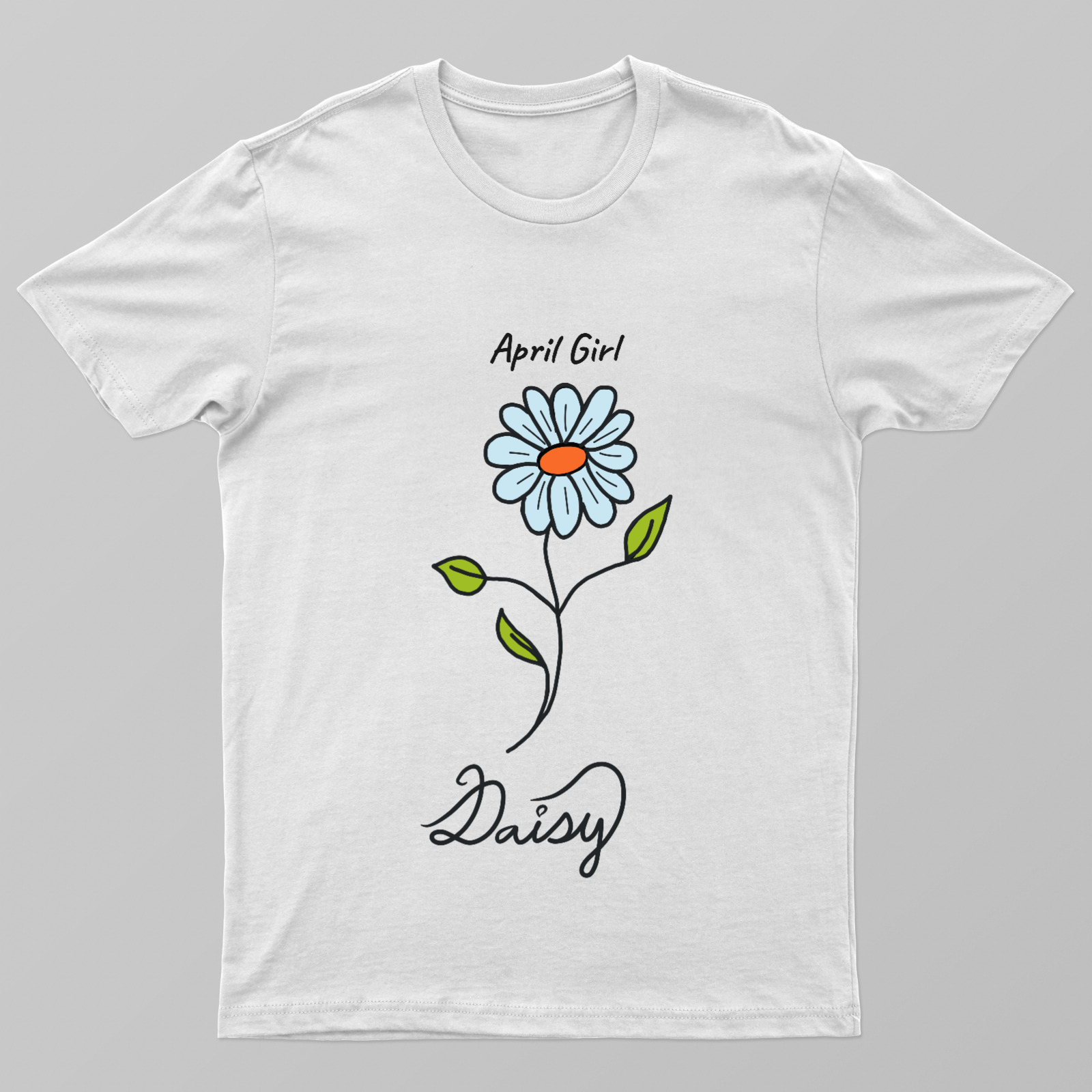April Girl Flower Unisex T-shirt by Zera