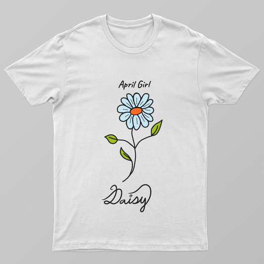 April Girl Flower Unisex T-shirt by Zera