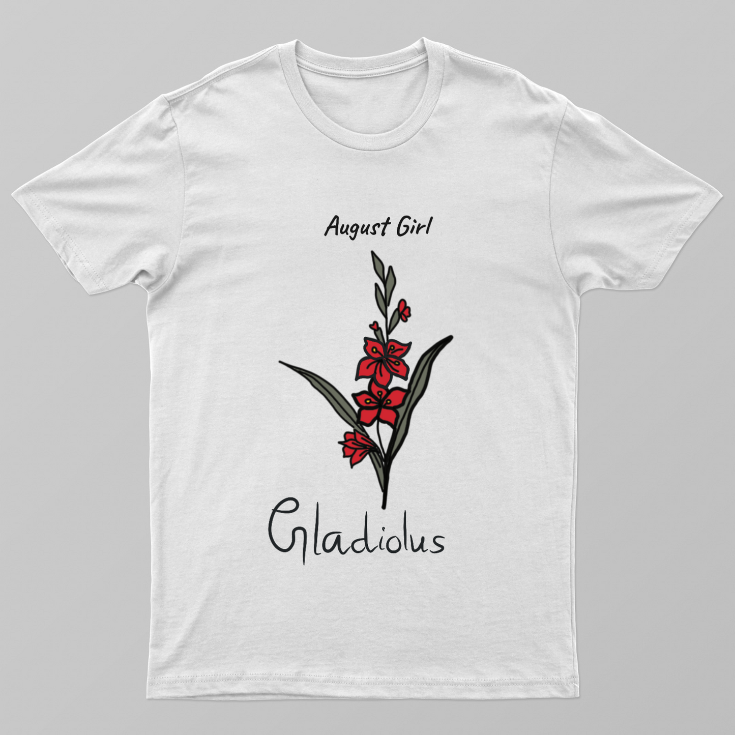 August girl flower Unisex T-shirt by Zera