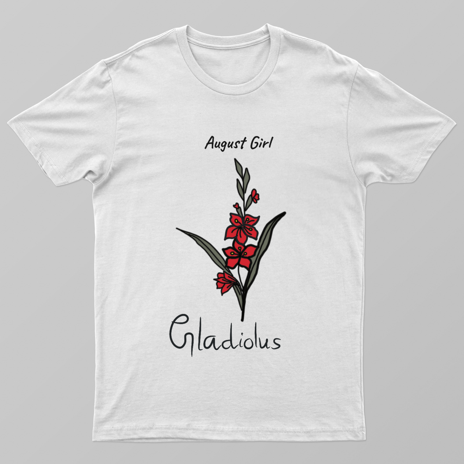 August girl flower Unisex T-shirt by Zera
