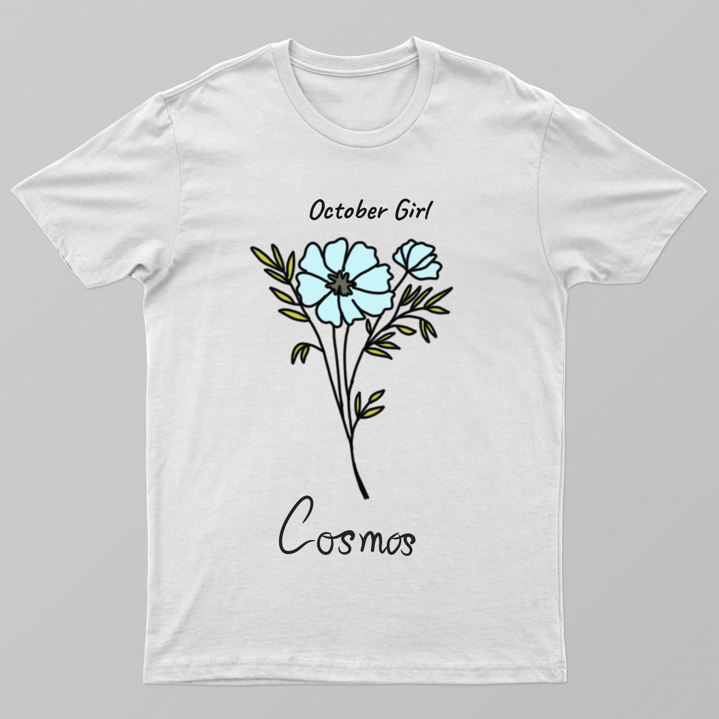 October girl flower Unisex T-shirt by Zera