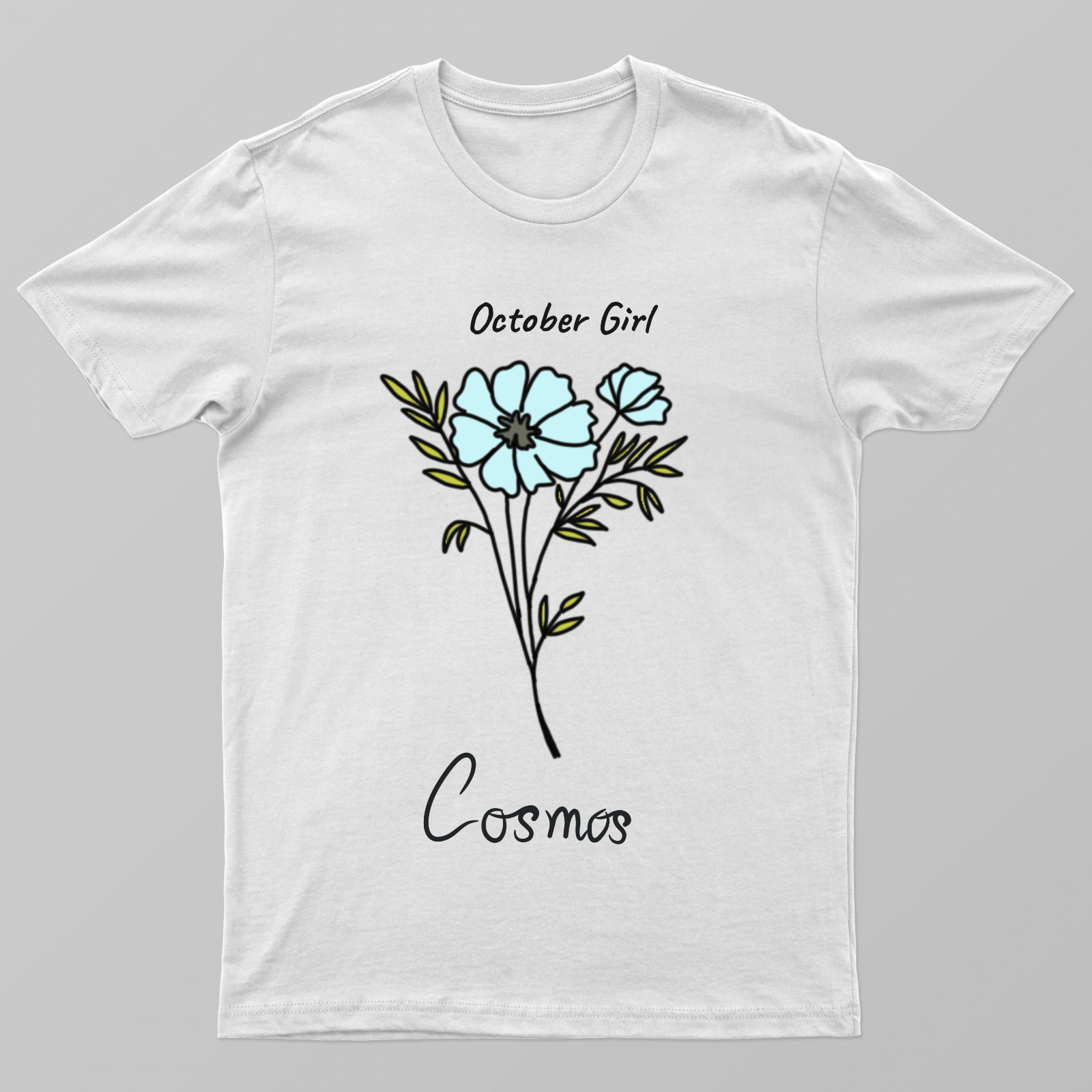 October girl flower Unisex T-shirt by Zera