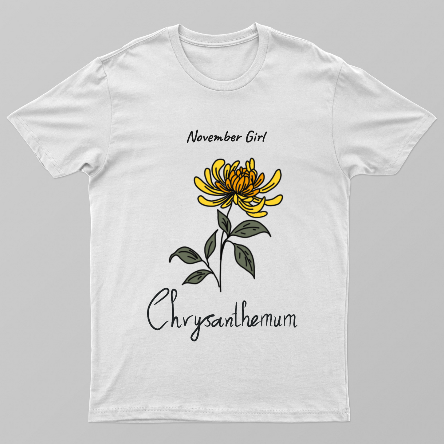 November girl flower Unisex T-shirt by Zera