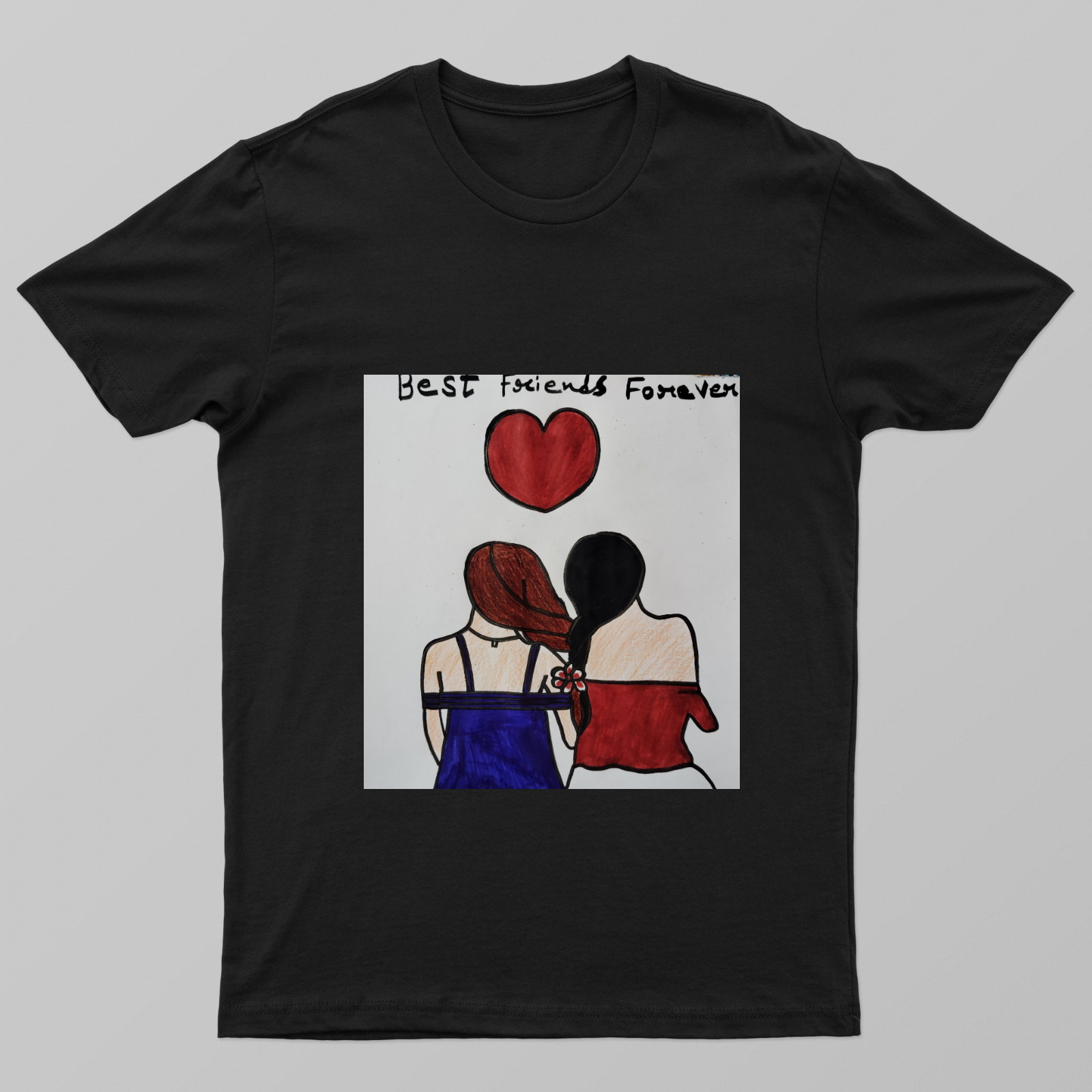 Best Friends Forever Painting Unisex T-shirt by Tanisha Sinha