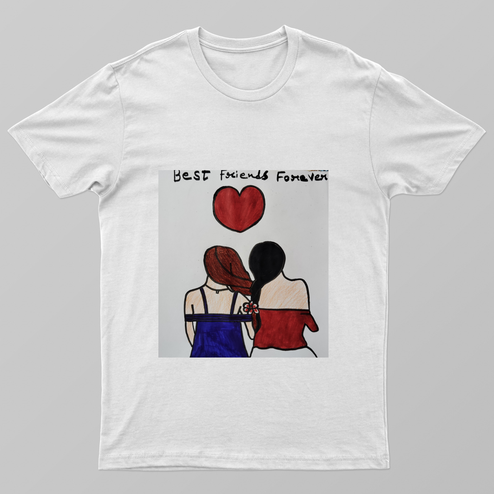 Best Friends Forever Painting Unisex T-shirt by Tanisha Sinha