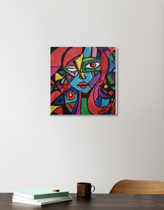 Abstract Painting Acrylic Square Poster by Tanisha Sinha