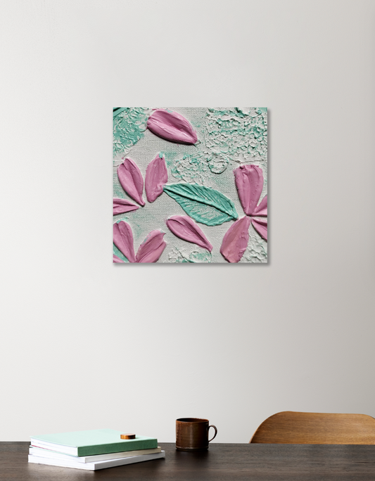 Textured art Acrylic Square Poster by Dinesha