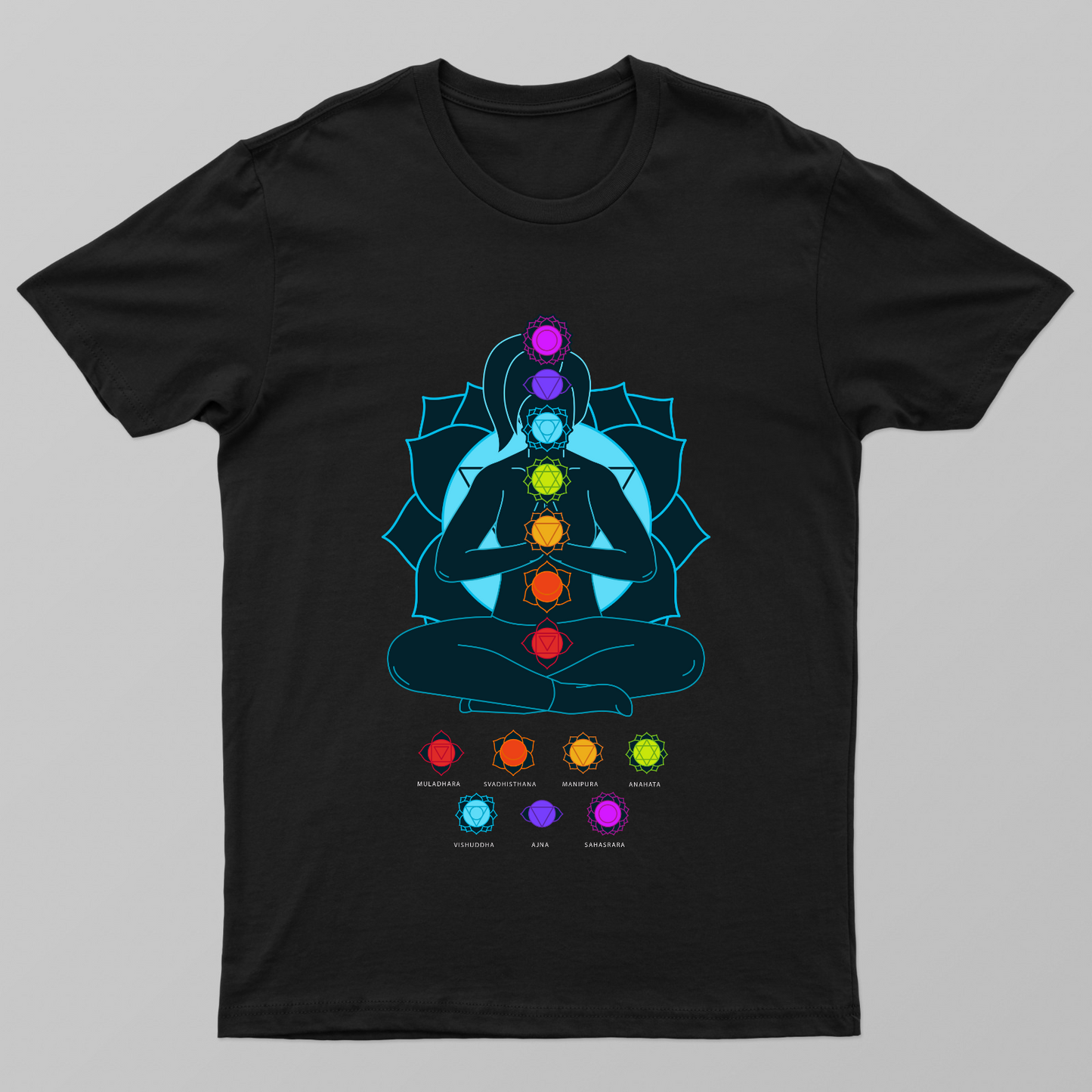 Yoga Chakra Unisex T-shirt by Kunal Gupta