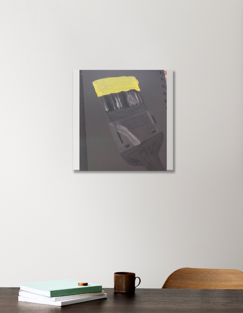 Paint Brush Painting Acrylic Square Poster by Tanisha Sinha