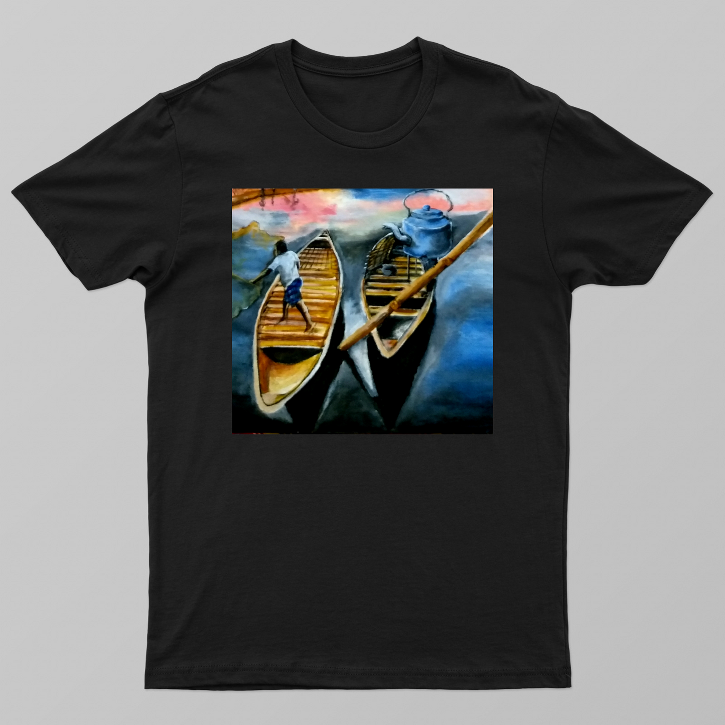 Storm on the cup of tea Unisex T-shirt by Mainak Chakrabortty 