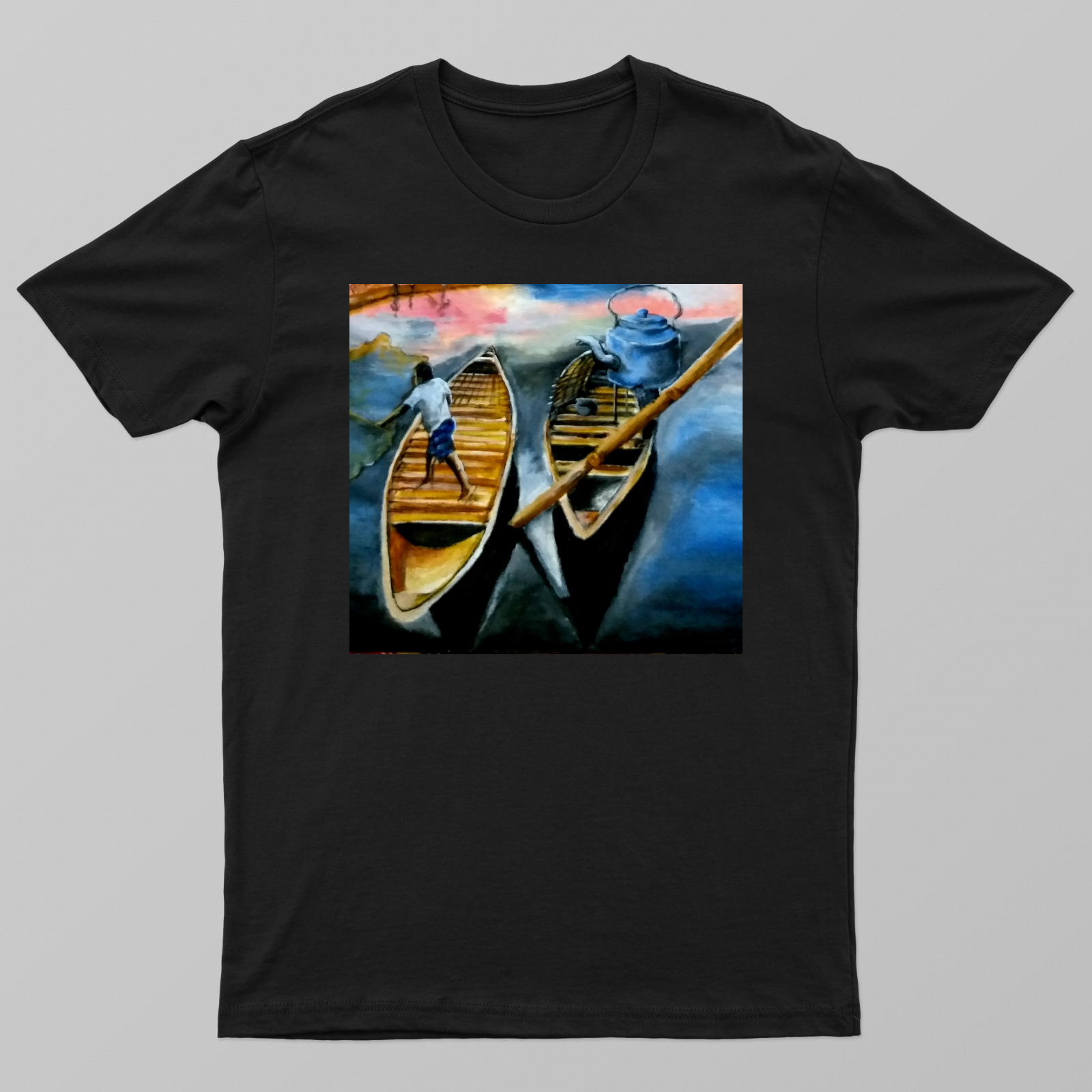 Storm on the cup of tea Unisex T-shirt by Mainak Chakrabortty 