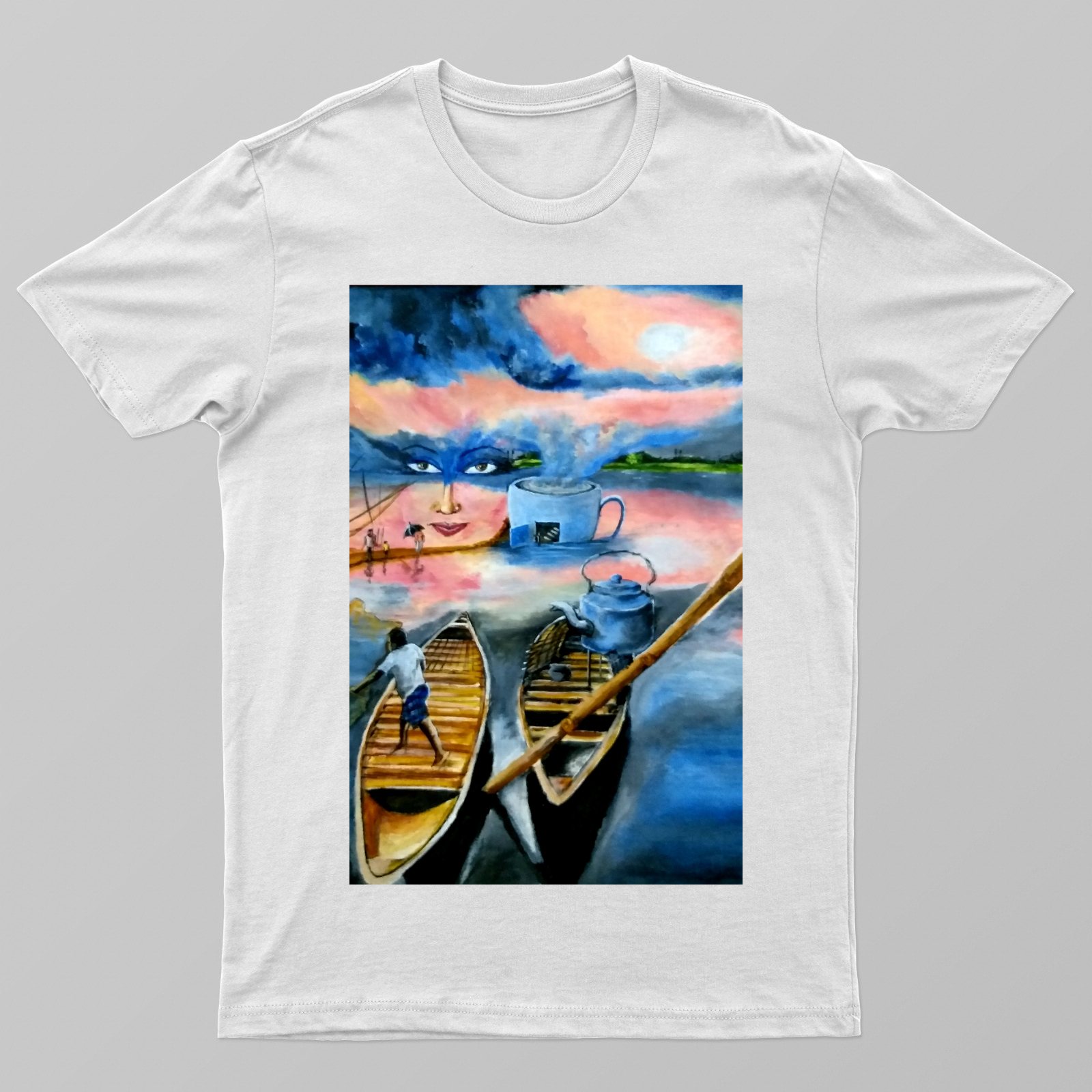 Storm on the cup of tea Unisex T-shirt by Mainak Chakrabortty 