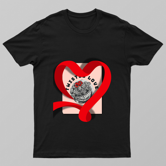 Twisted love couple theme Unisex T-shirt by Dinesha