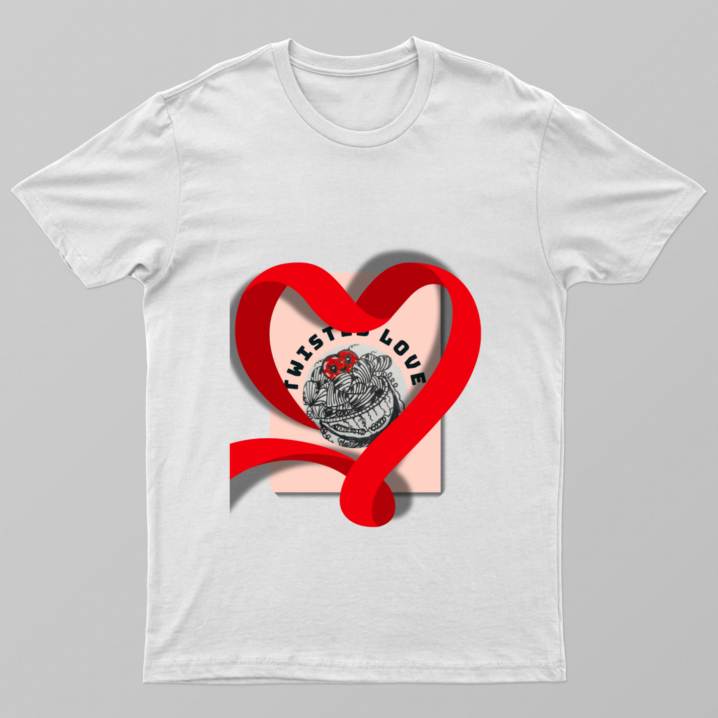 Twisted love couple theme Unisex T-shirt by Dinesha