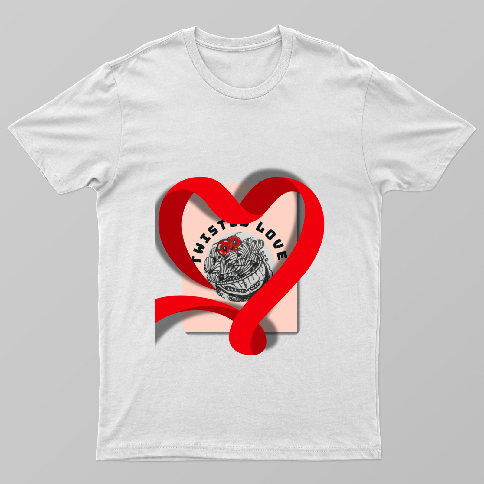 Twisted love couple theme Unisex T-shirt by Dinesha