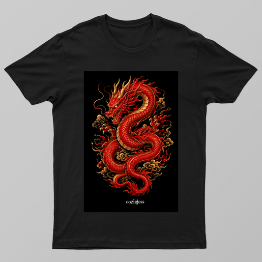 Chinese dragon tshirt Unisex T-shirt by Jeselle D'Rozario