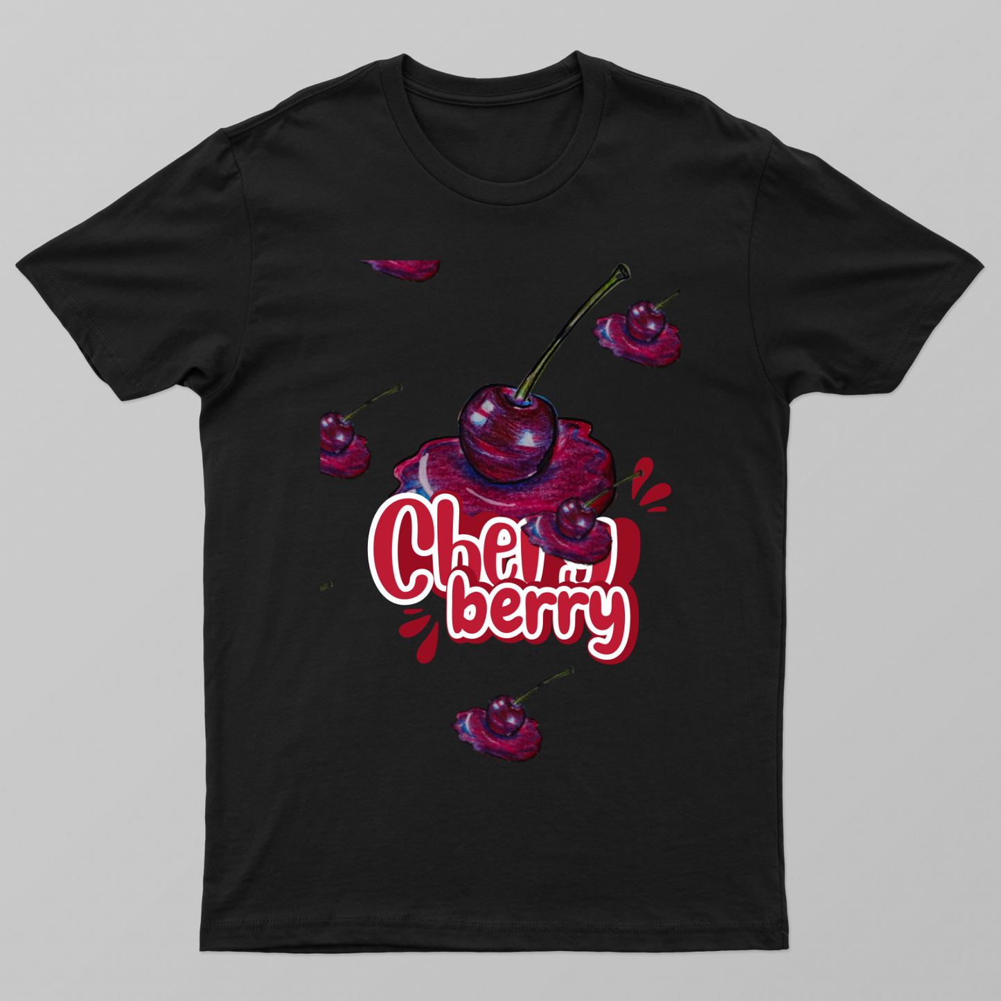 Cherry berry Unisex T-shirt by Dinesha