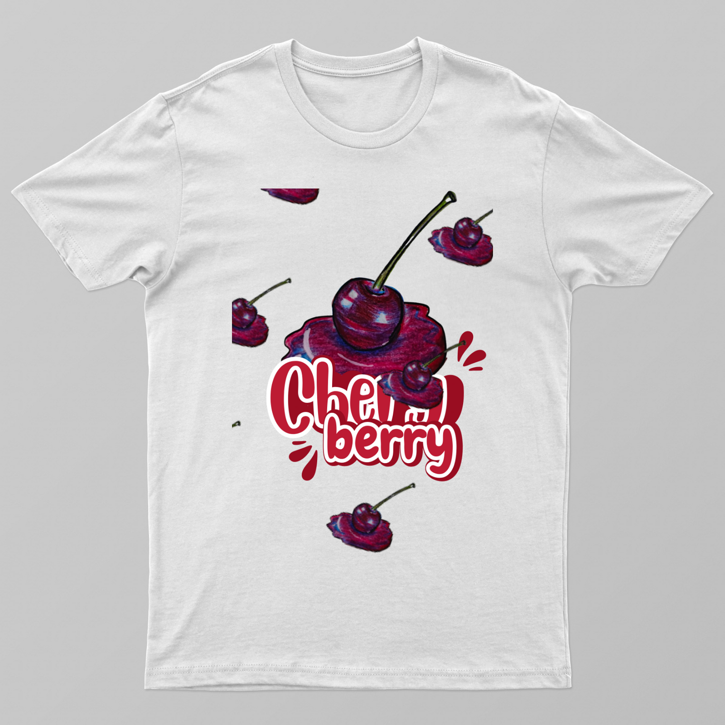 Cherry berry Unisex T-shirt by Dinesha