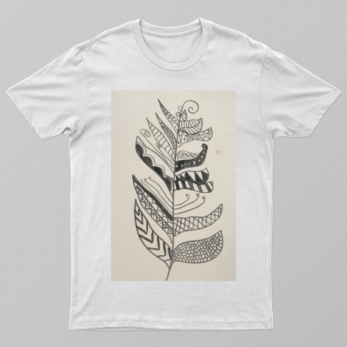 Mandala Leaf printed Unisex T-shirt by Tanisha Sinha
