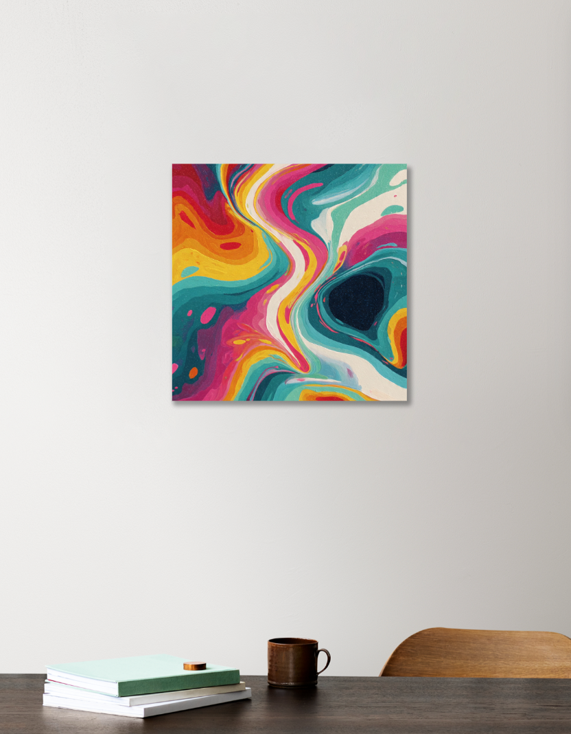 Abstract 12"x12" Acrylic Square Poster by Rabindu Das