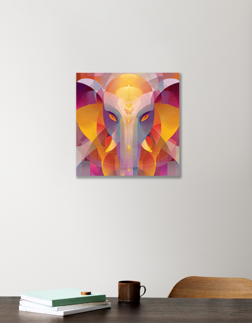 Ganesha 12"x12" Acrylic Square Poster by Rabindu Das