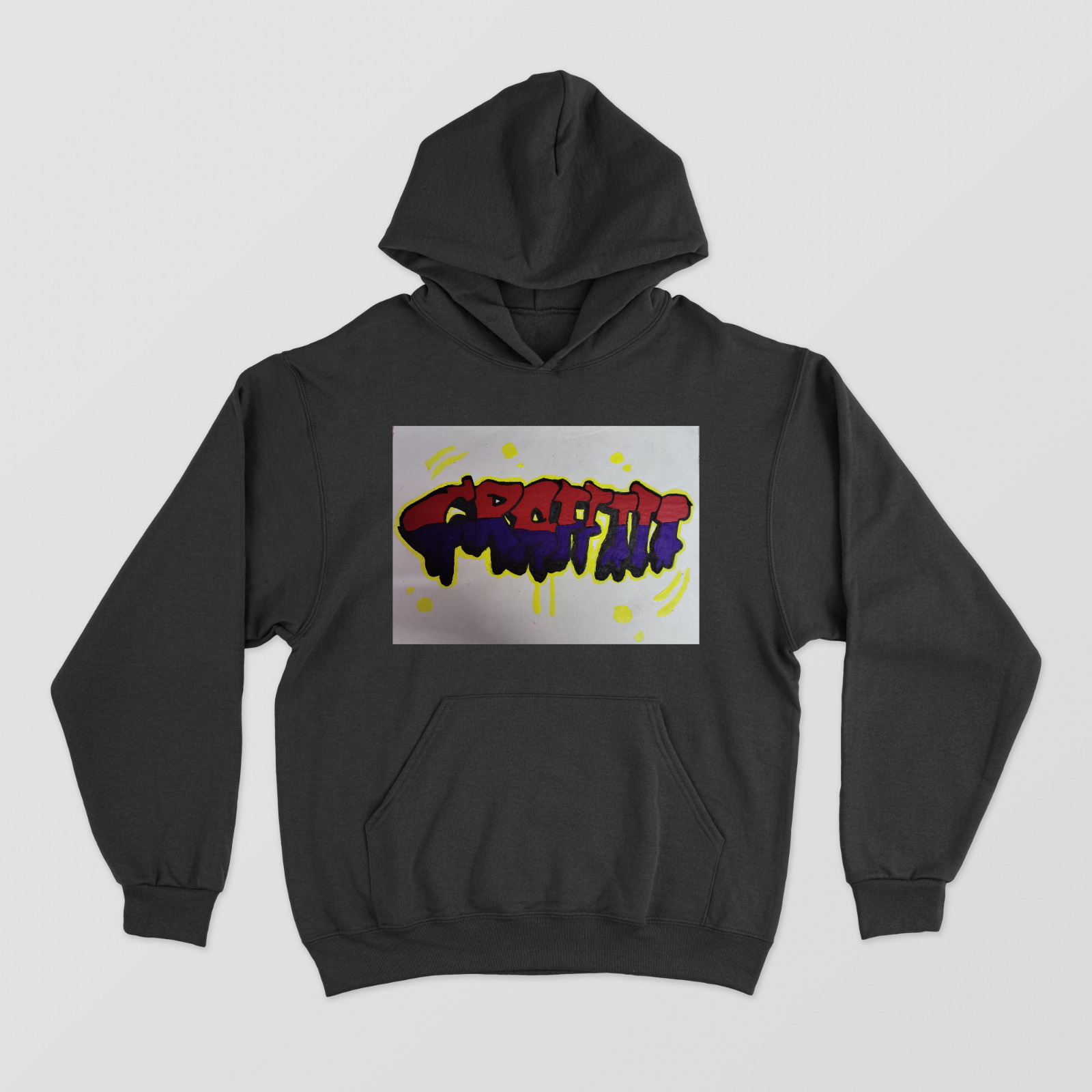 Graffiti Printed Unisex Hoodie by Tanisha Sinha