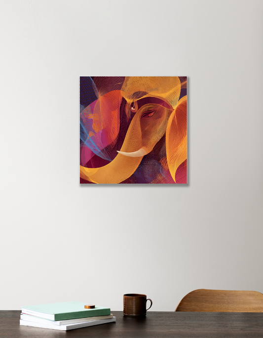 Ganesha 12"x12" Acrylic Square Poster by Rabindu Das