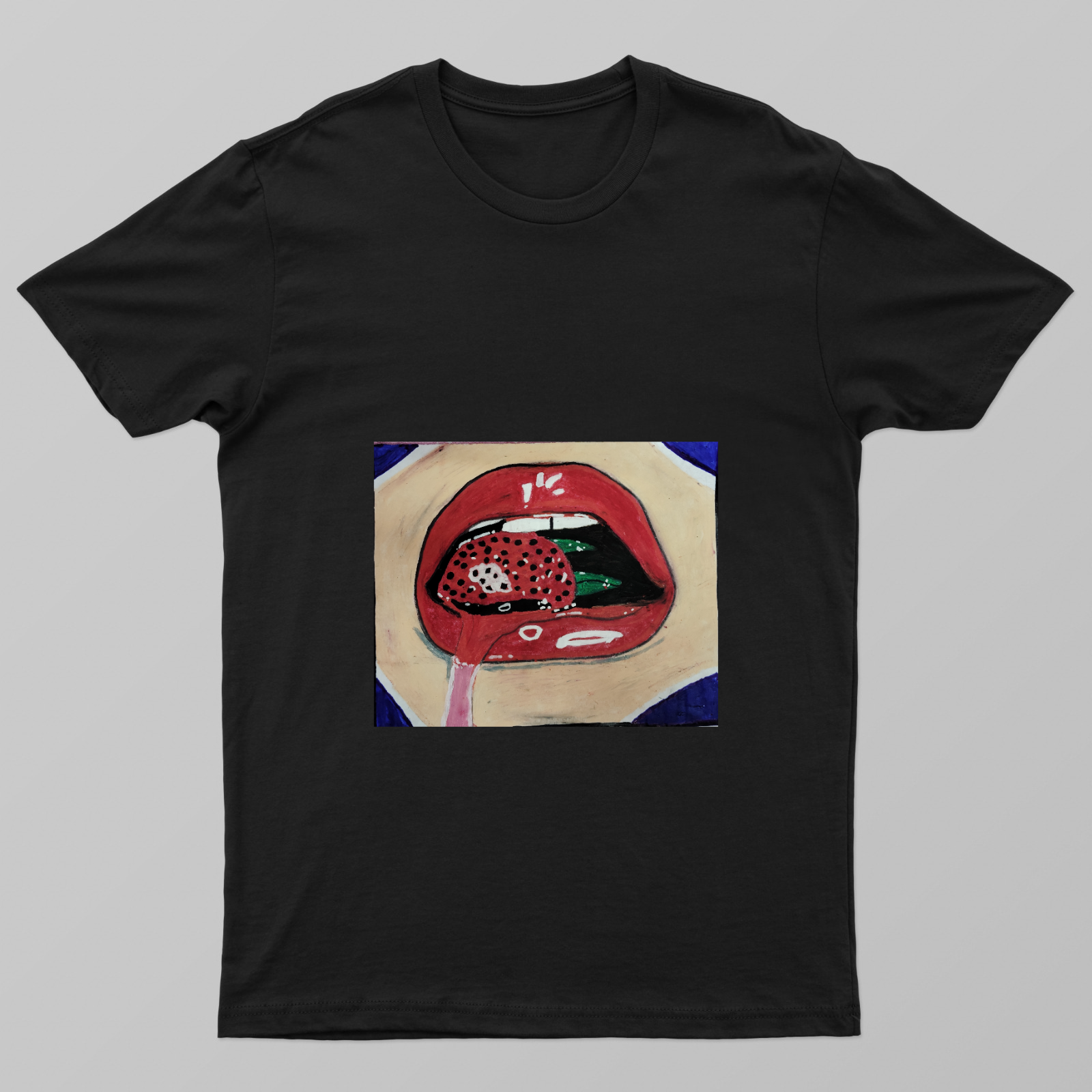 Juicy Lips Printed Unisex T-shirt by Tanisha Sinha