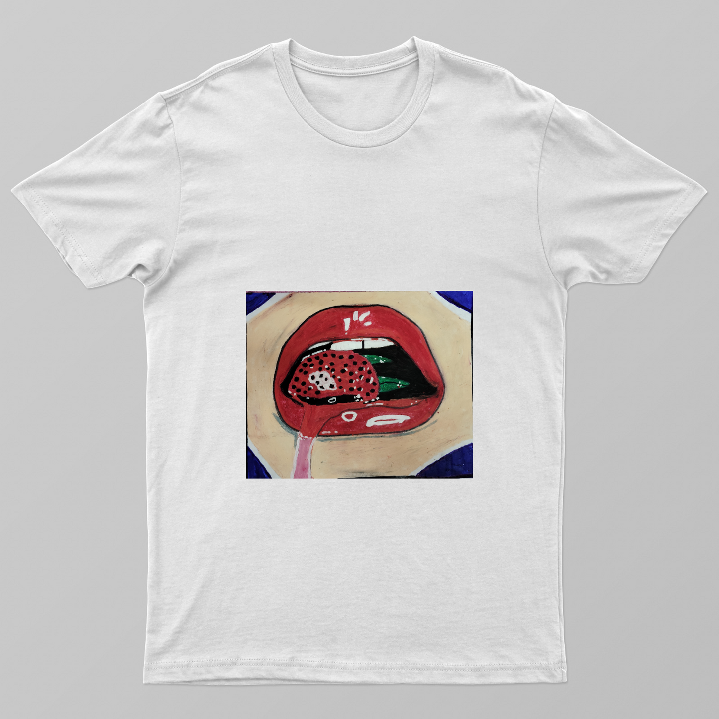 Juicy Lips Printed Unisex T-shirt by Tanisha Sinha