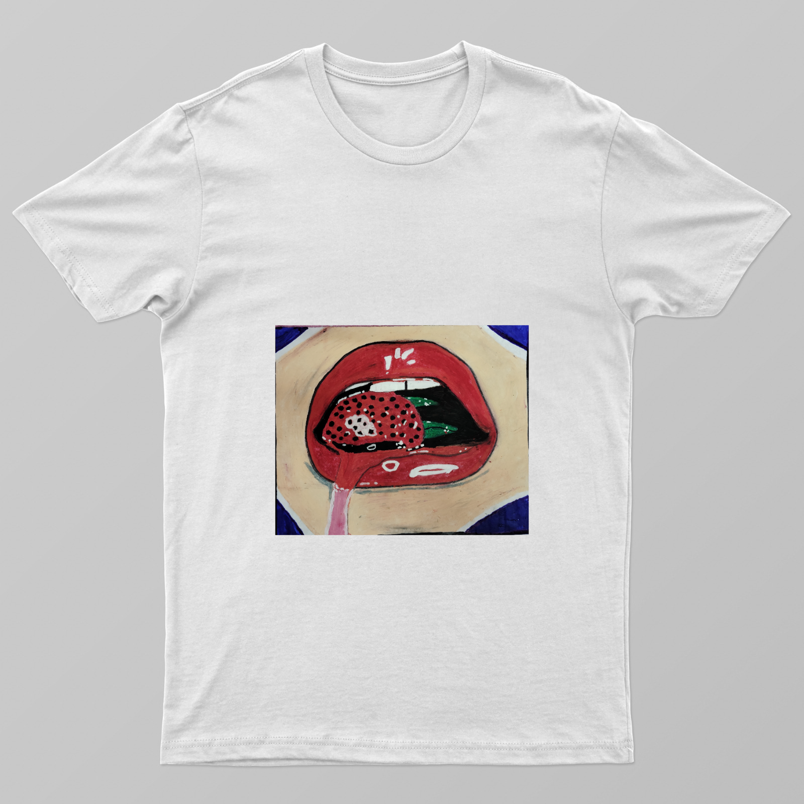 Juicy Lips Printed Unisex T-shirt by Tanisha Sinha